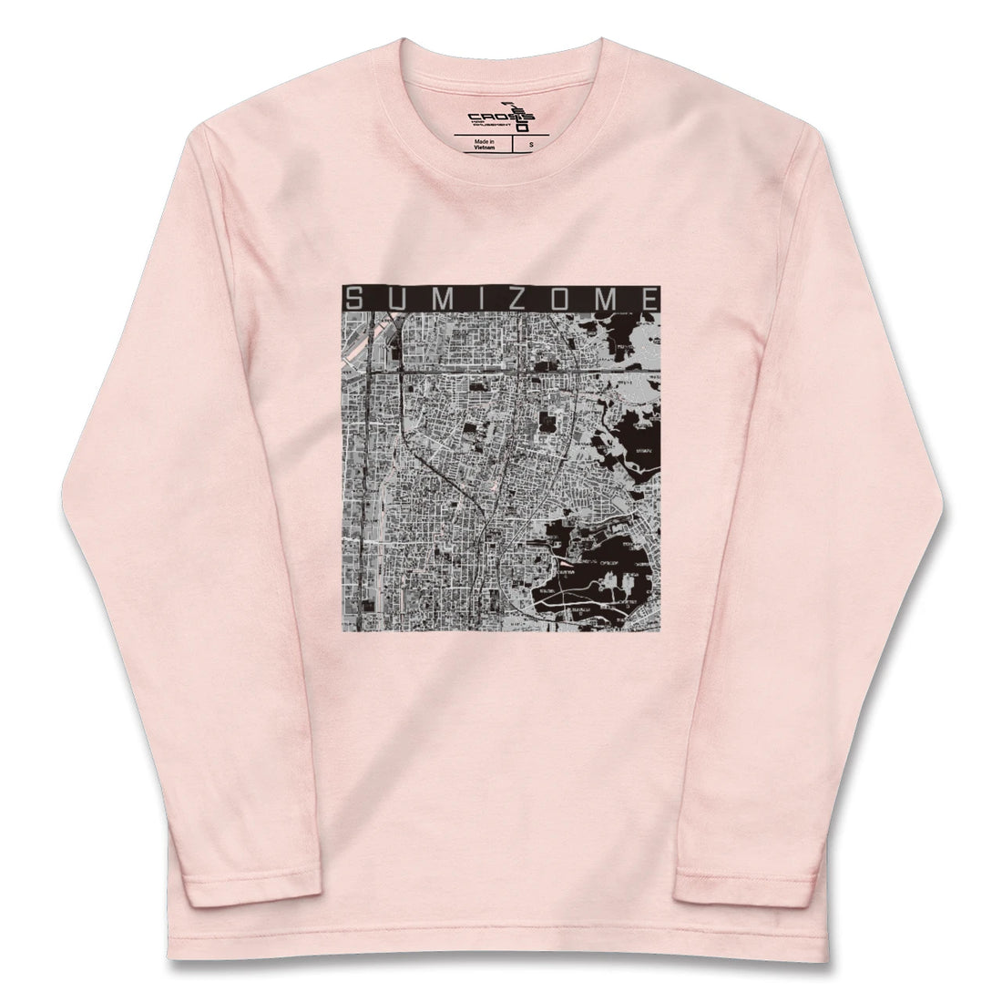 【墨染(京都府)】地図柄ロングスリーブTシャツ