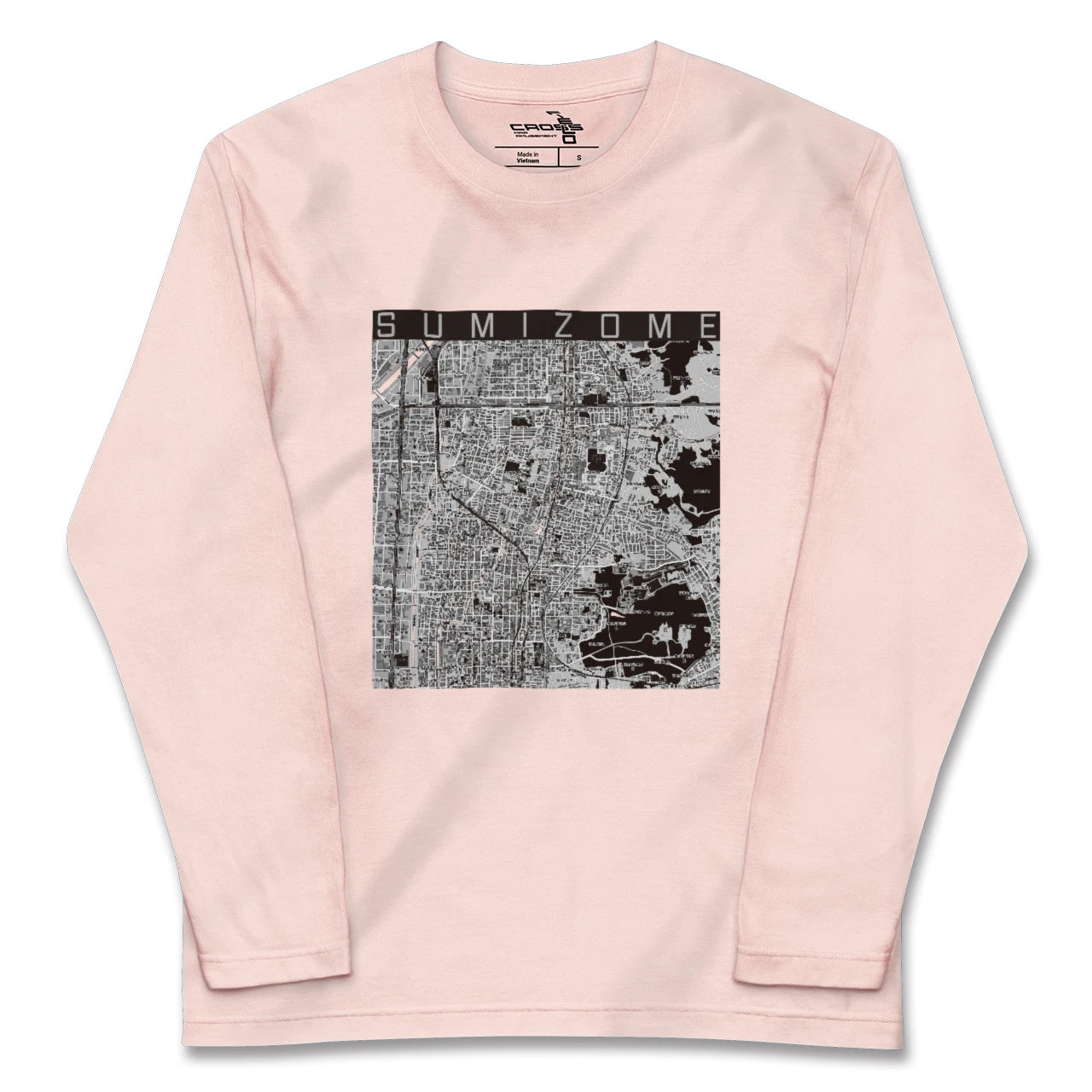 【墨染(京都府)】地図柄ロングスリーブTシャツ