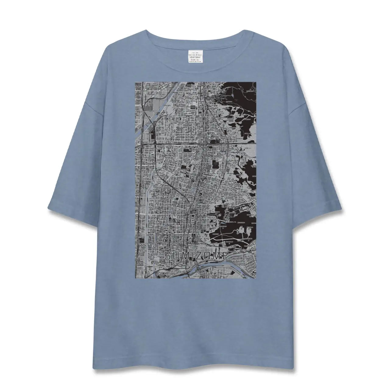 【墨染(京都府)】地図柄ビッグシルエットTシャツ