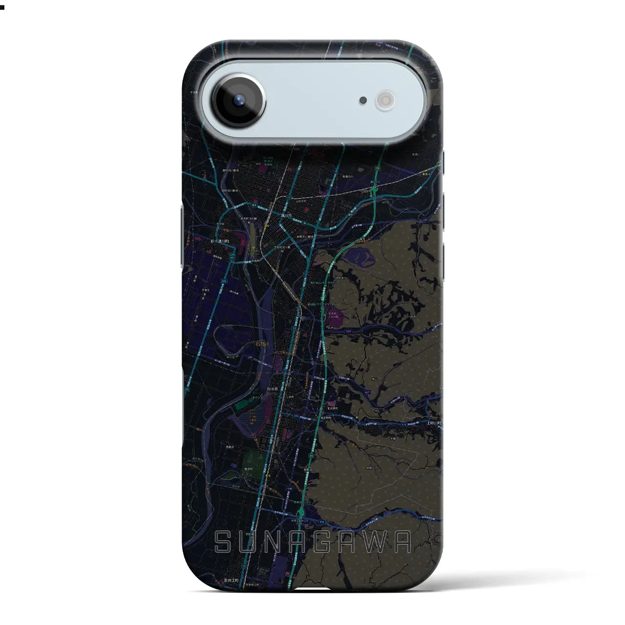 【砂川(北海道)】地図柄iPhoneケース(バックカバータイプ)