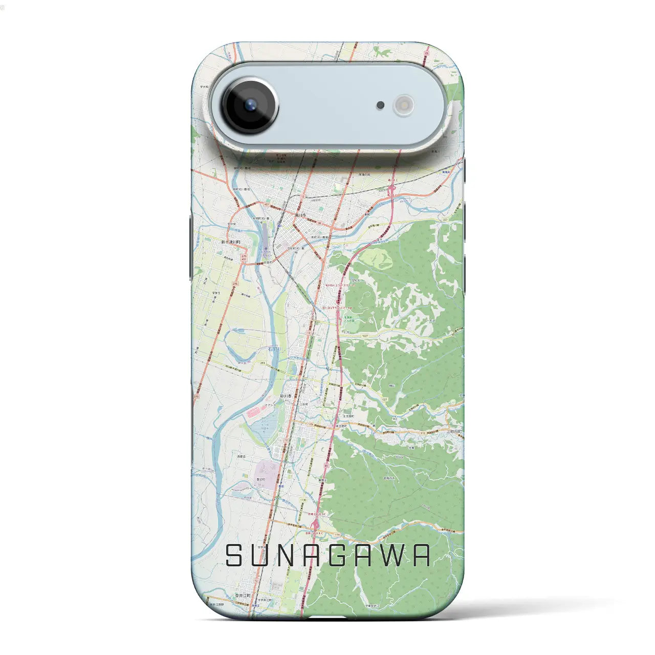 【砂川(北海道)】地図柄iPhoneケース(バックカバータイプ)