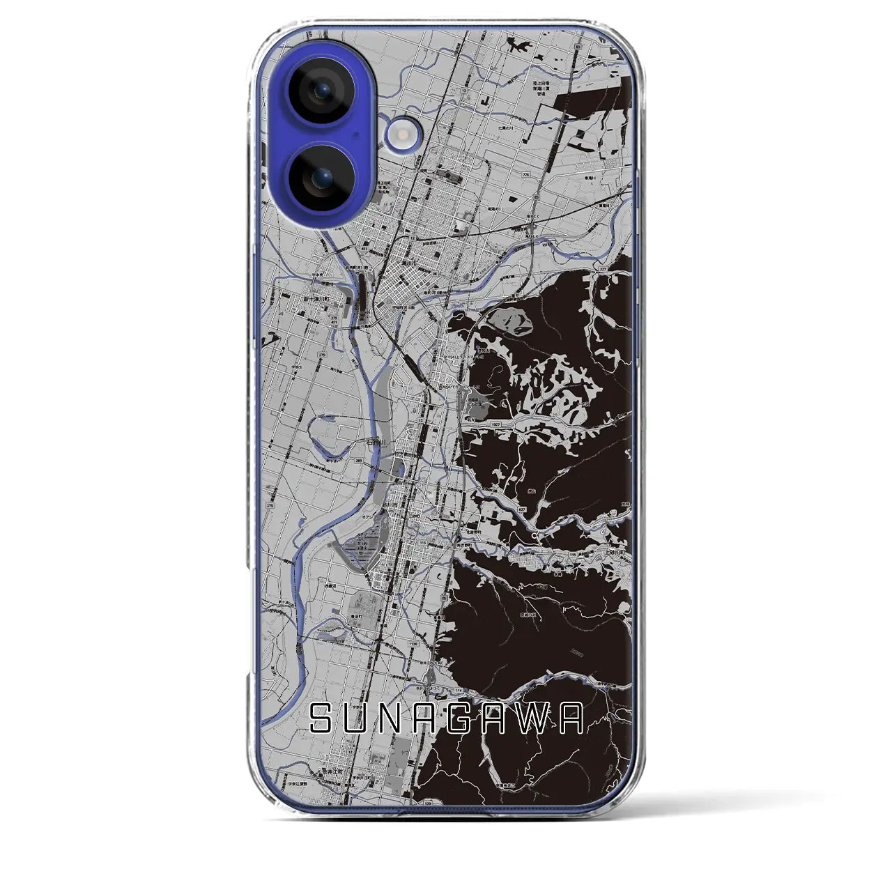 【砂川(北海道)】地図柄iPhoneケース(クリアタイプ)