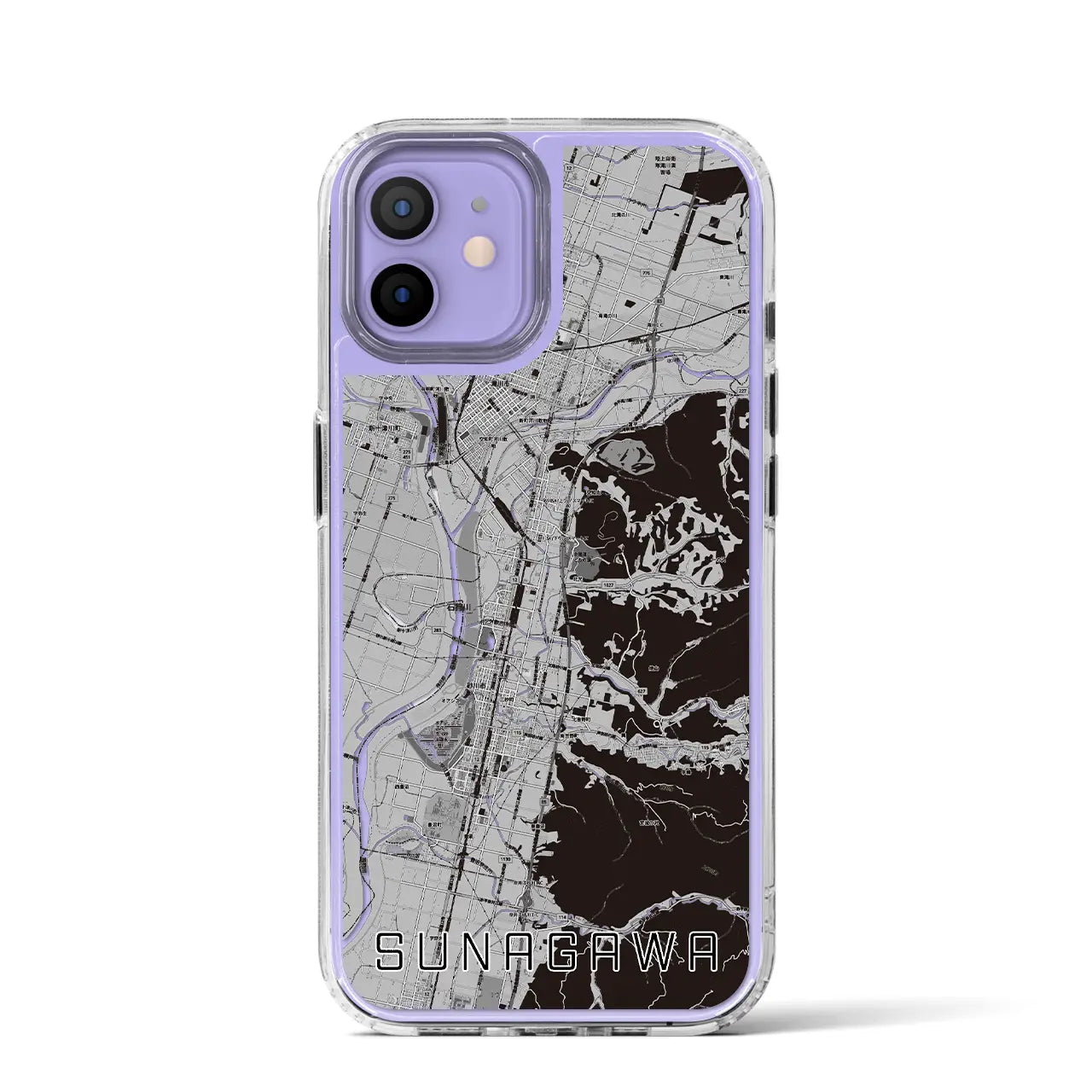 【砂川(北海道)】地図柄iPhoneケース(MagSafeタイプ)