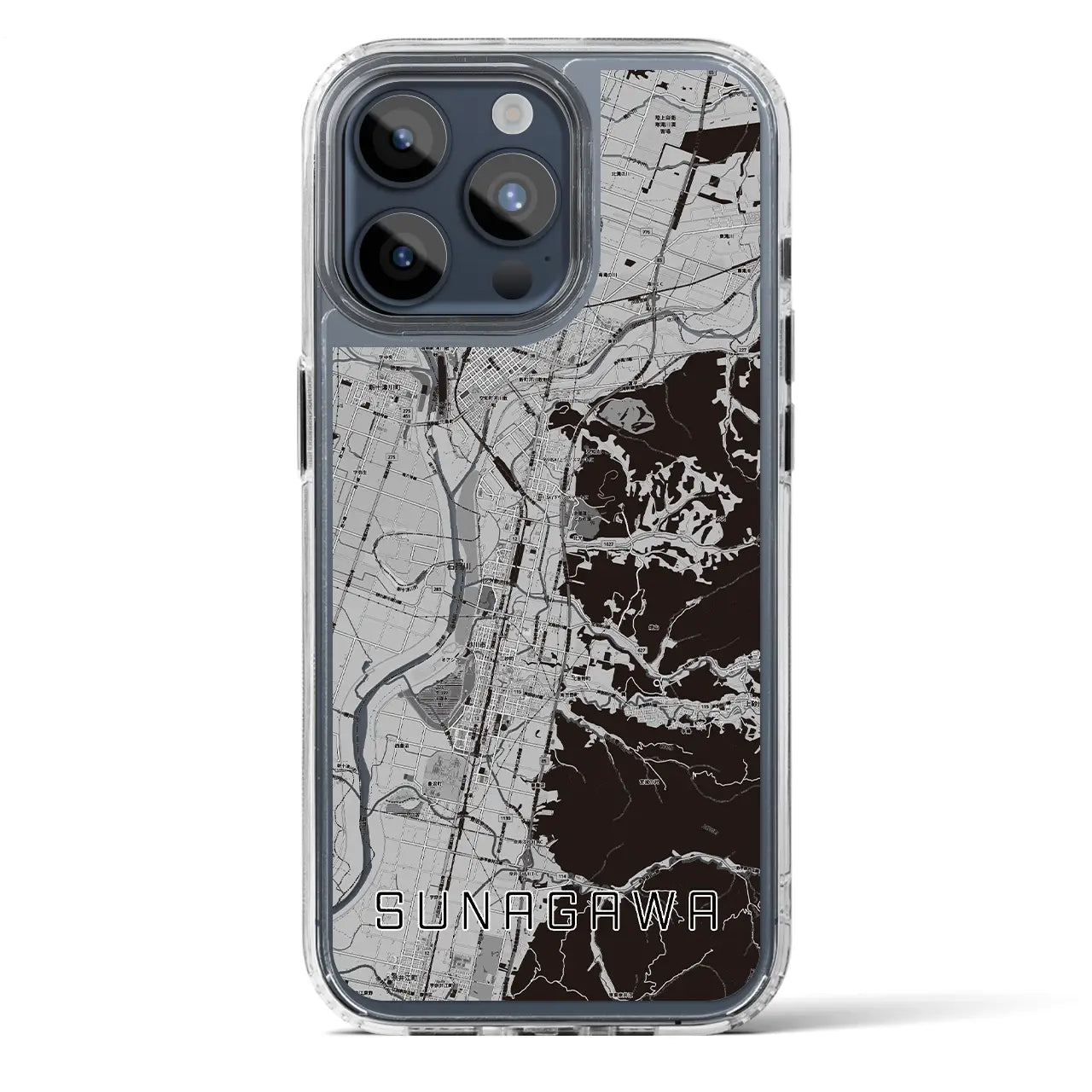【砂川(北海道)】地図柄iPhoneケース(MagSafeタイプ)