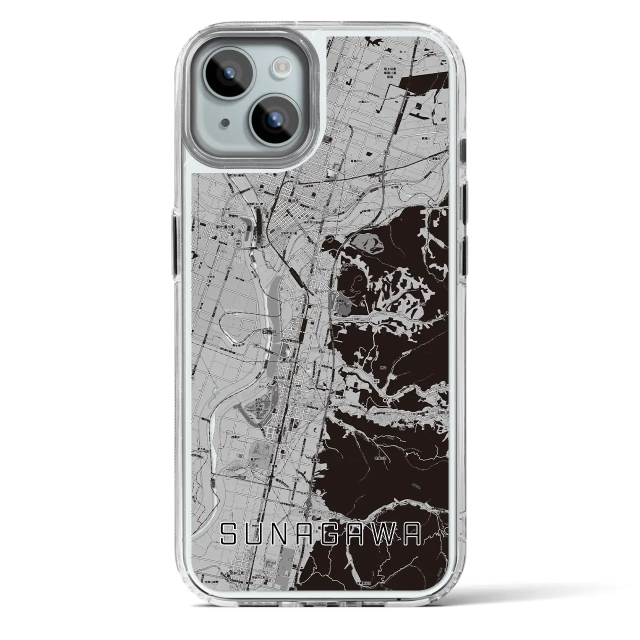 【砂川(北海道)】地図柄iPhoneケース(MagSafeタイプ)