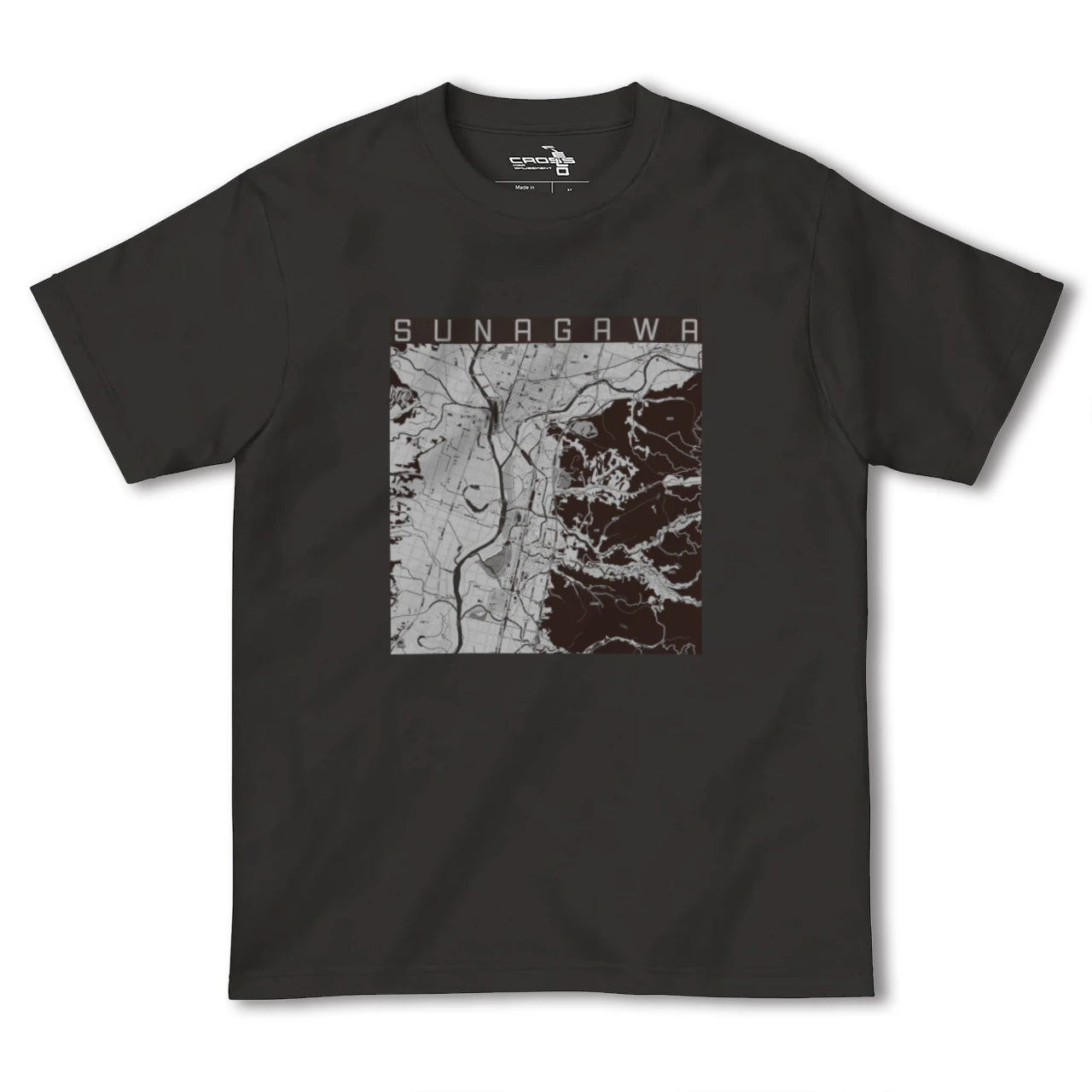 【砂川(北海道)】地図柄ヘビーウェイトTシャツ