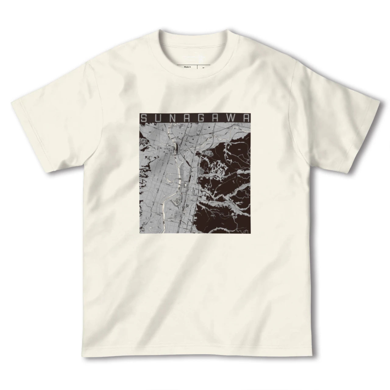 【砂川(北海道)】地図柄ヘビーウェイトTシャツ