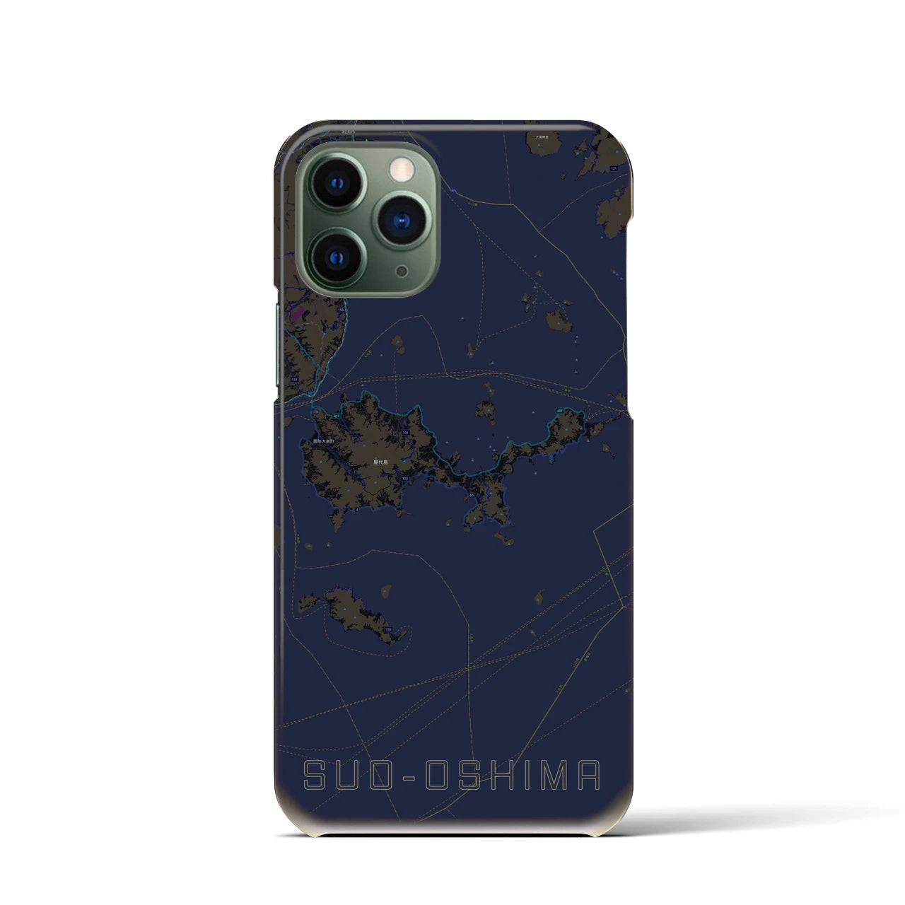 【周防大島(山口県)】地図柄iPhoneケース(バックカバータイプ)