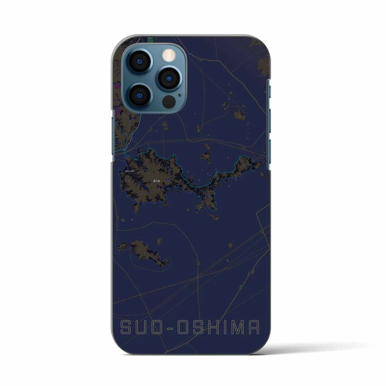 【周防大島(山口県)】地図柄iPhoneケース(バックカバータイプ)