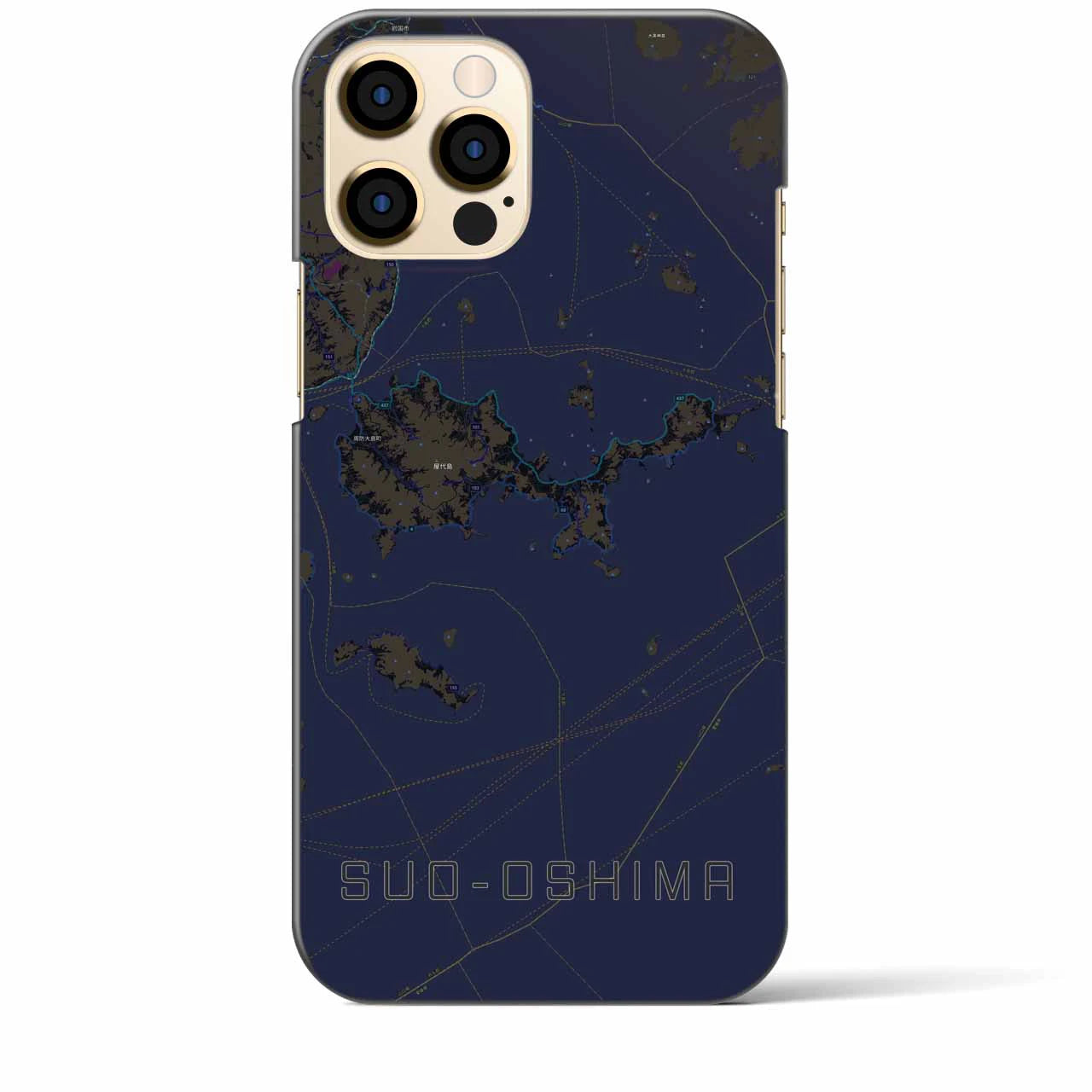 【周防大島(山口県)】地図柄iPhoneケース(バックカバータイプ)