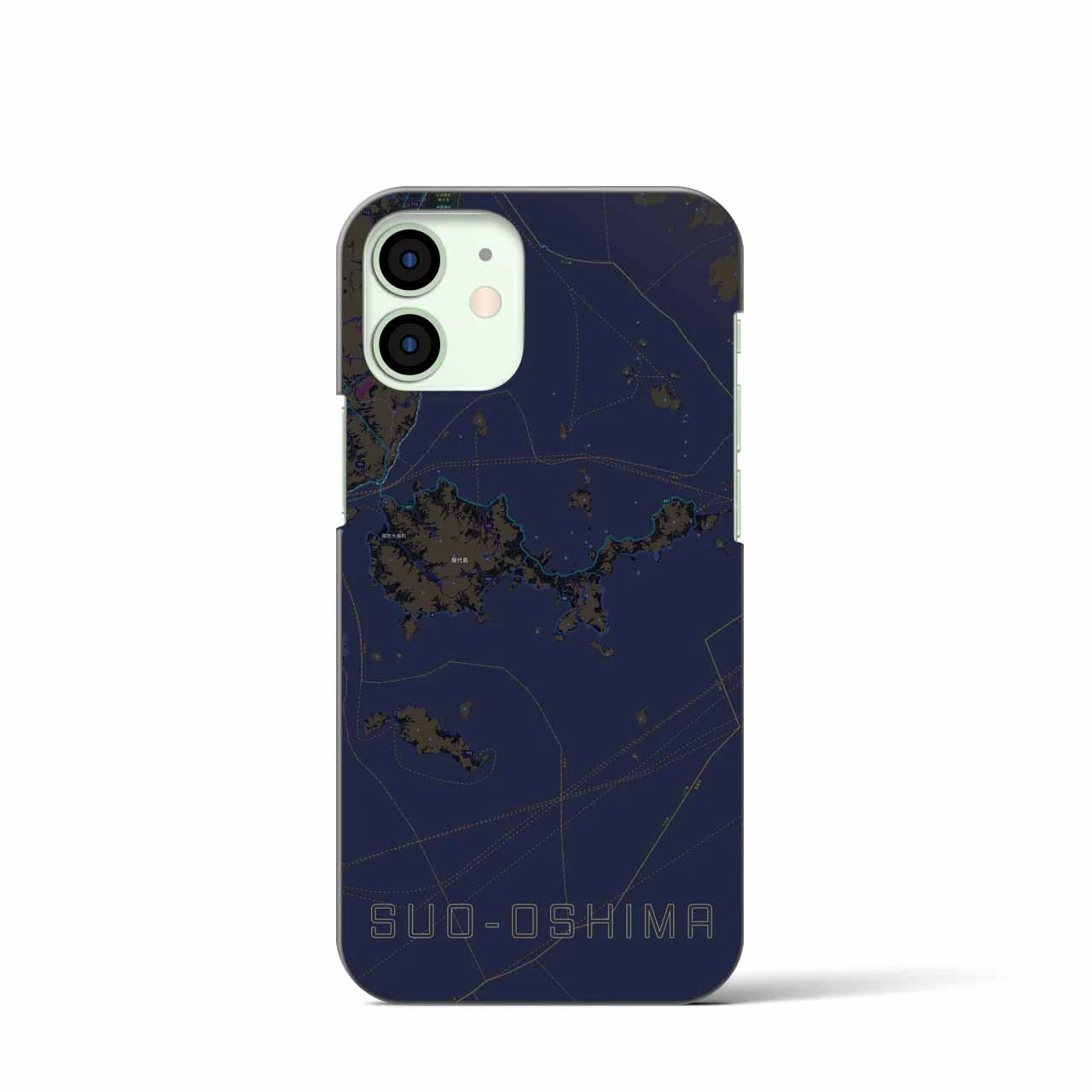 【周防大島(山口県)】地図柄iPhoneケース(バックカバータイプ)
