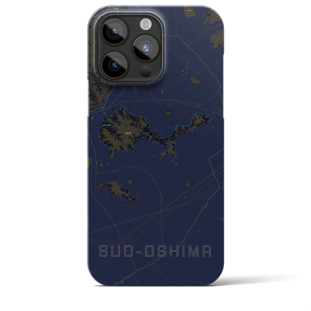 【周防大島(山口県)】地図柄iPhoneケース(バックカバータイプ)