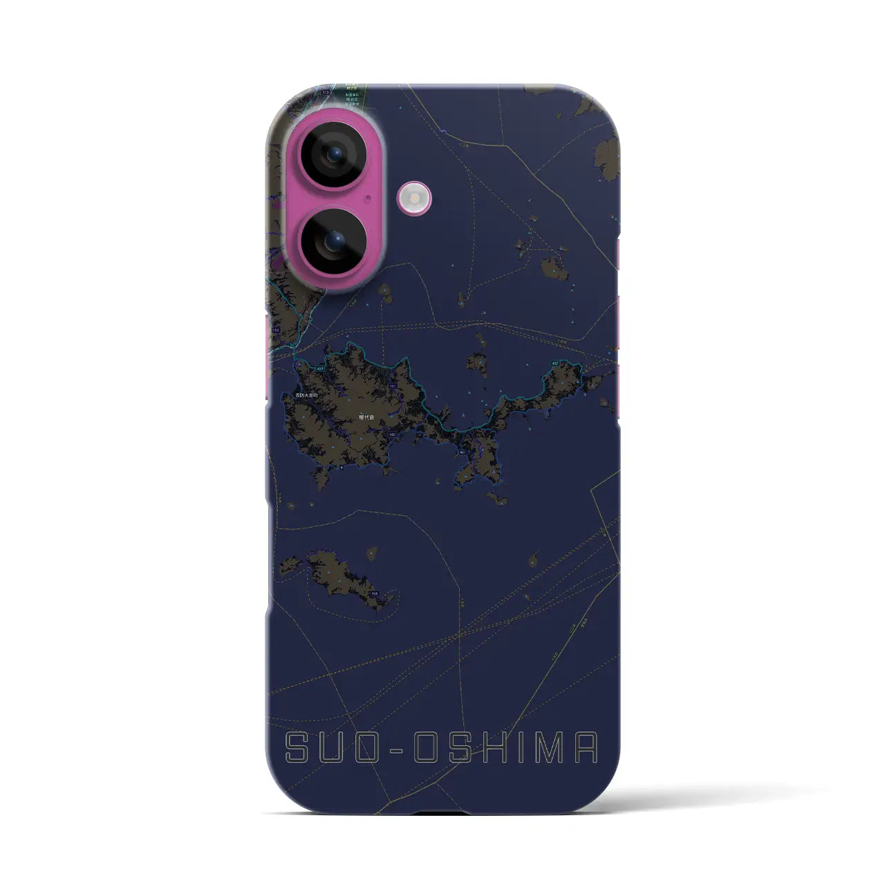 【周防大島(山口県)】地図柄iPhoneケース(バックカバータイプ)