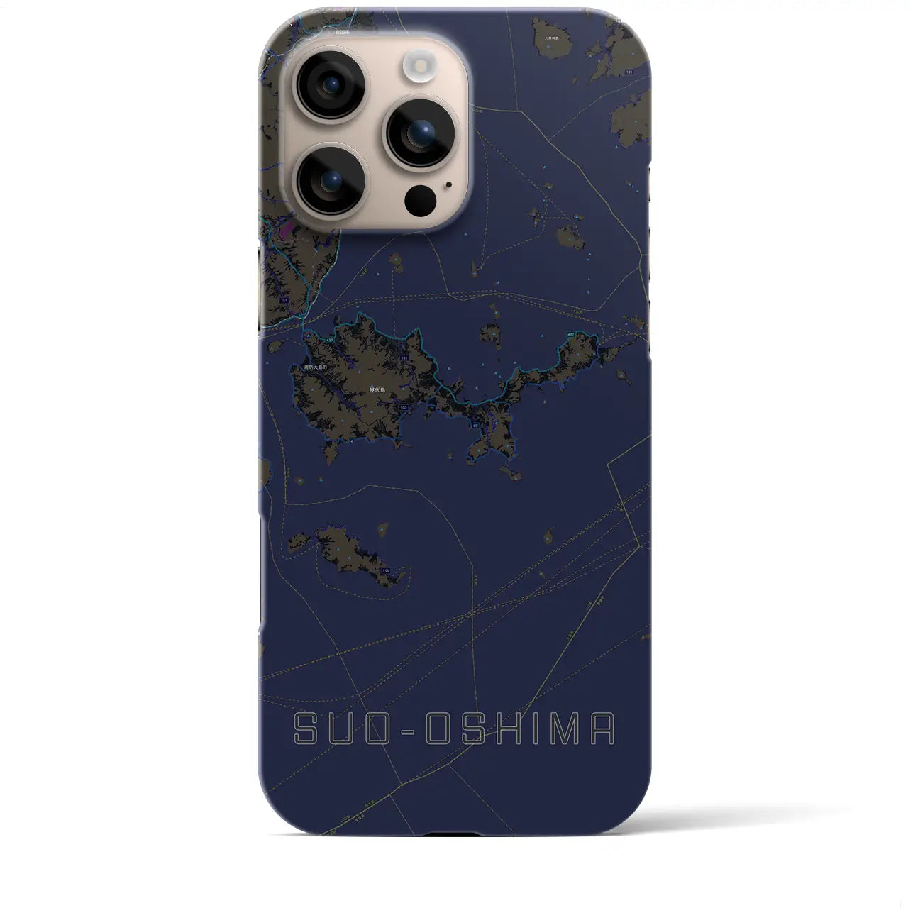 【周防大島(山口県)】地図柄iPhoneケース(バックカバータイプ)