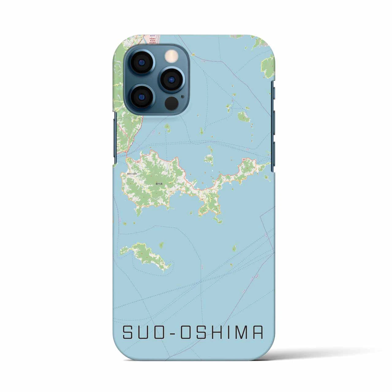 【周防大島(山口県)】地図柄iPhoneケース(バックカバータイプ)
