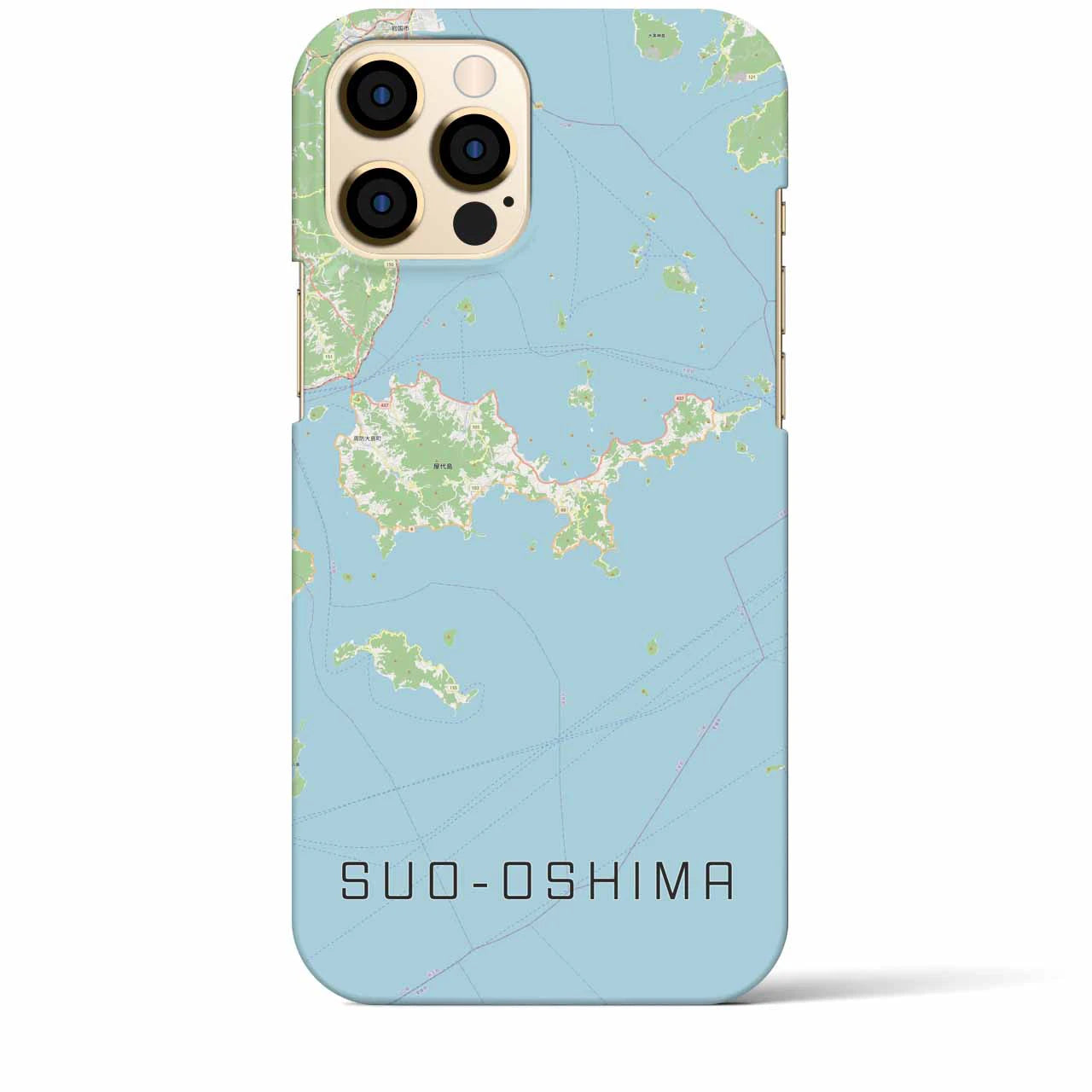 【周防大島(山口県)】地図柄iPhoneケース(バックカバータイプ)