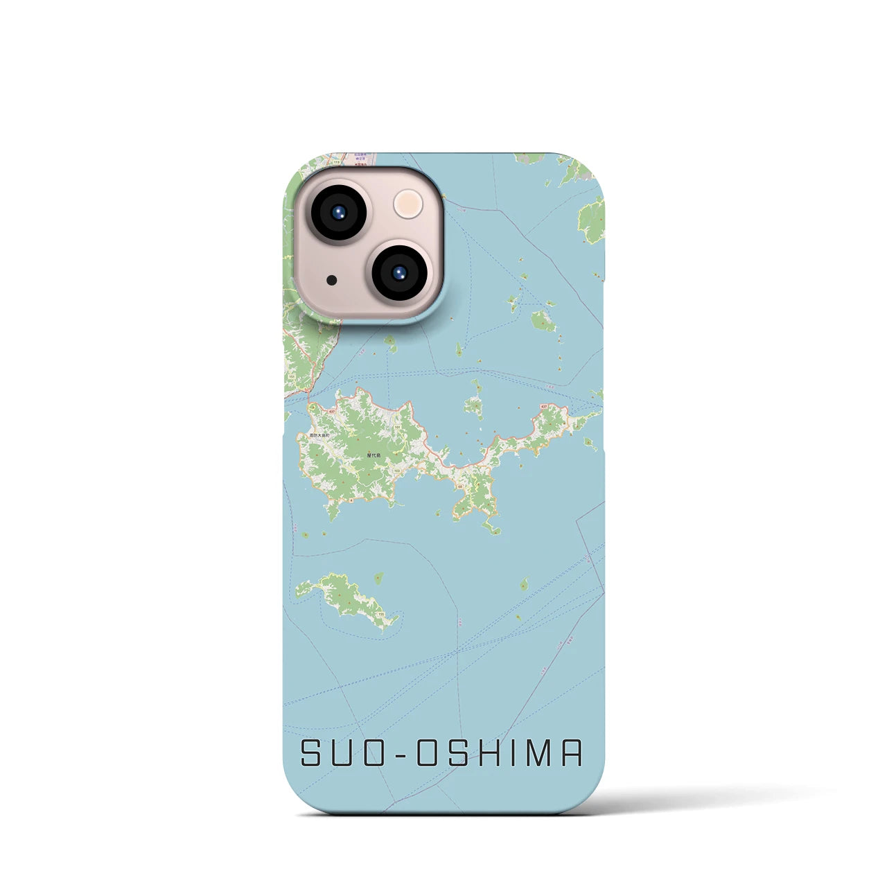 【周防大島(山口県)】地図柄iPhoneケース(バックカバータイプ)