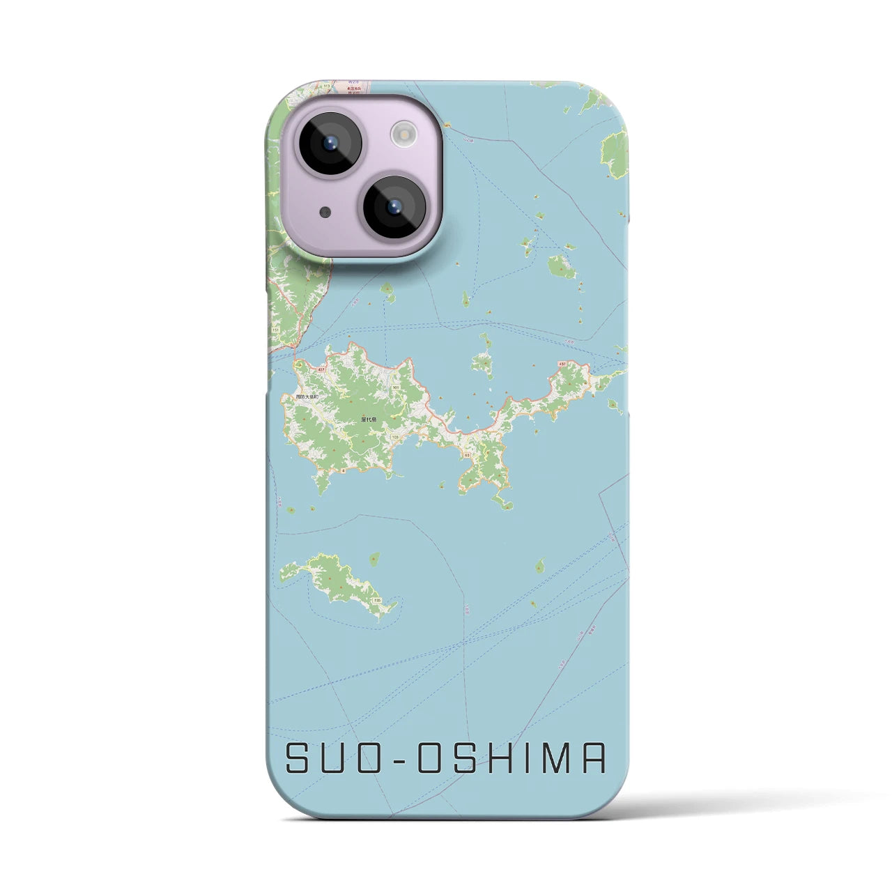 【周防大島(山口県)】地図柄iPhoneケース(バックカバータイプ)