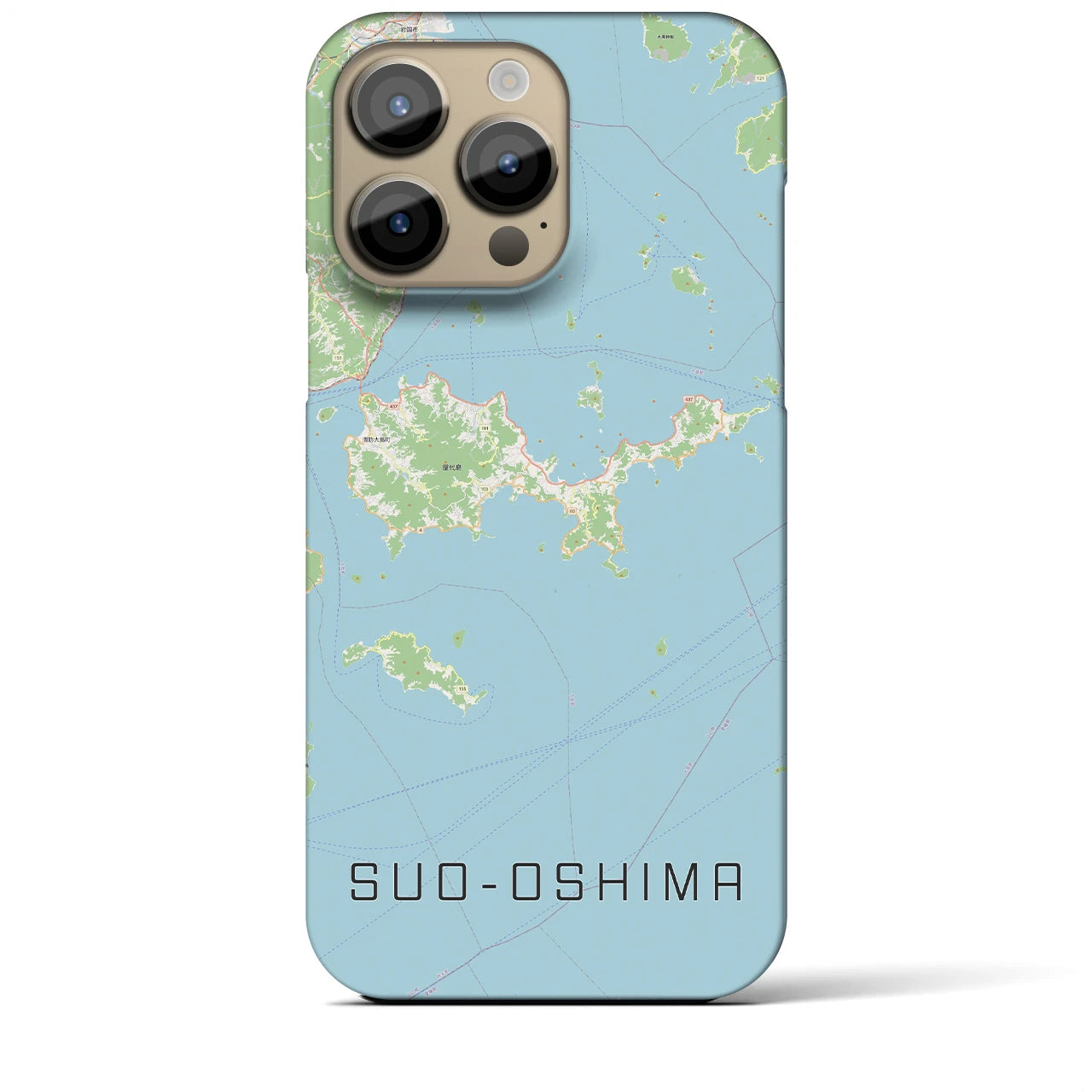 【周防大島(山口県)】地図柄iPhoneケース(バックカバータイプ)