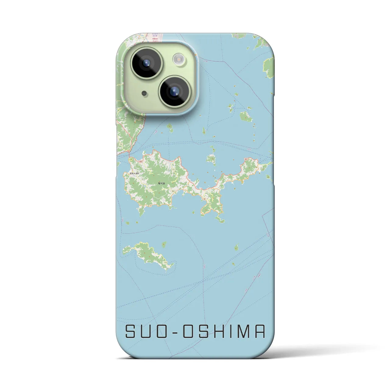 【周防大島(山口県)】地図柄iPhoneケース(バックカバータイプ)