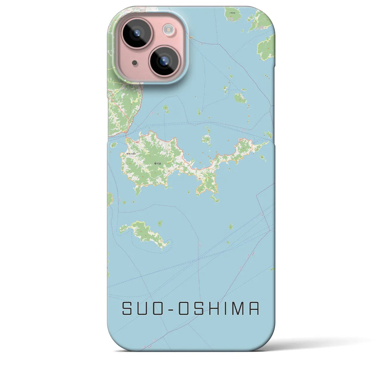 【周防大島(山口県)】地図柄iPhoneケース(バックカバータイプ)