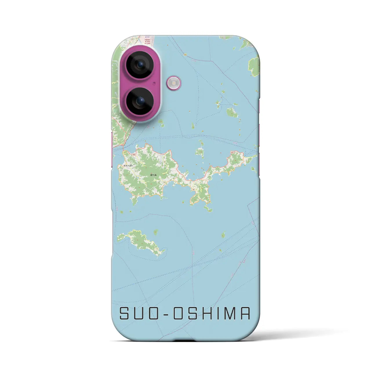 【周防大島(山口県)】地図柄iPhoneケース(バックカバータイプ)