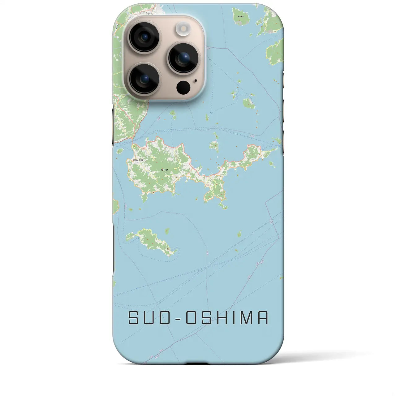 【周防大島(山口県)】地図柄iPhoneケース(バックカバータイプ)