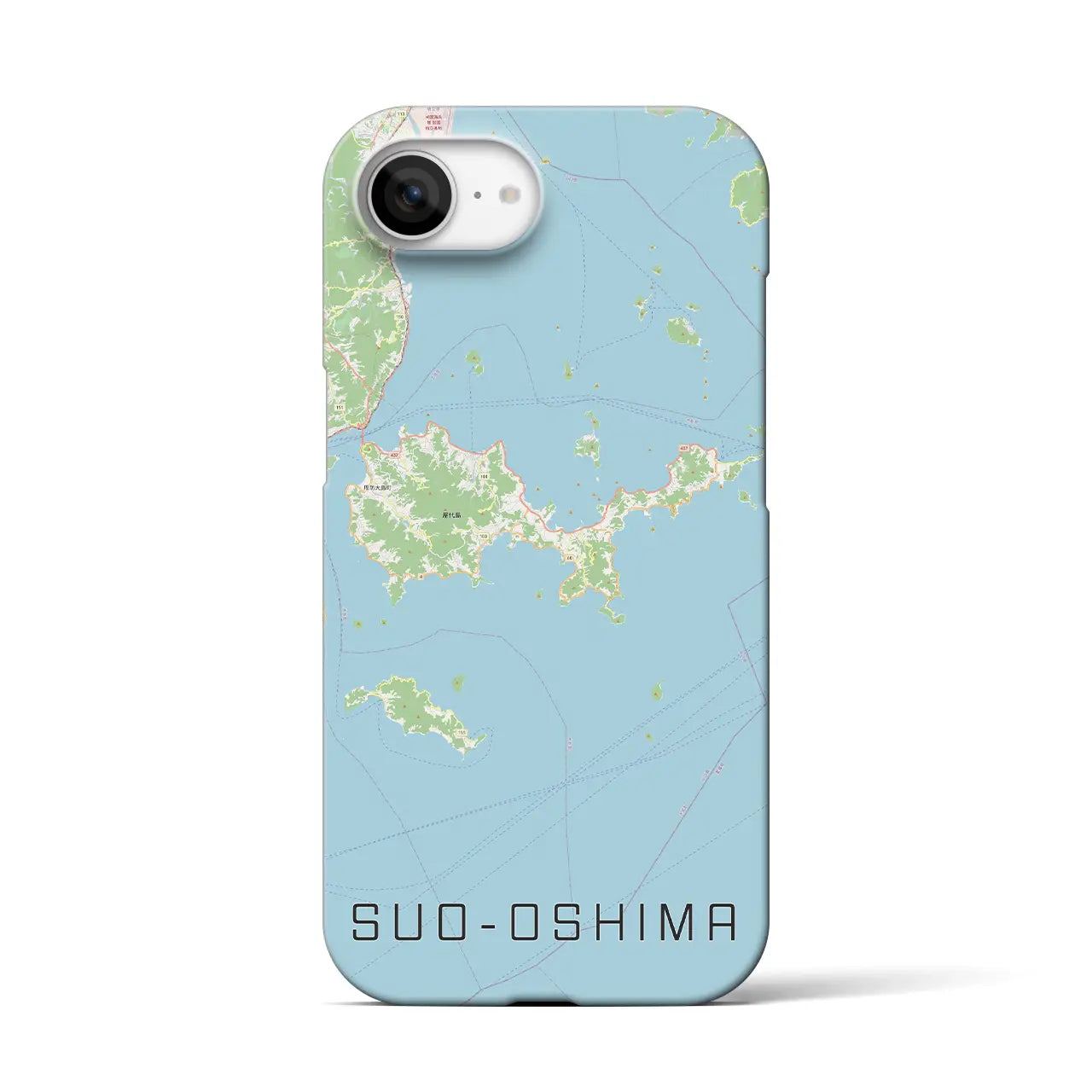 【周防大島(山口県)】地図柄iPhoneケース(バックカバータイプ)