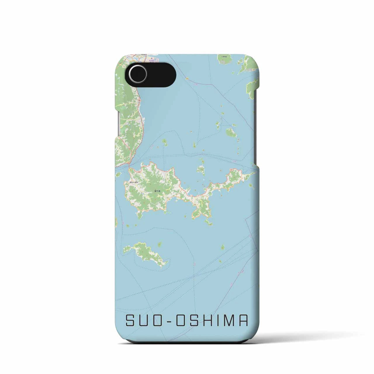 【周防大島(山口県)】地図柄iPhoneケース(バックカバータイプ)