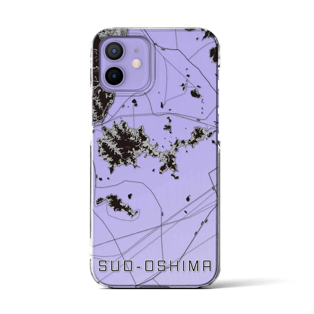 【周防大島(山口県)】地図柄iPhoneケース(クリアタイプ)