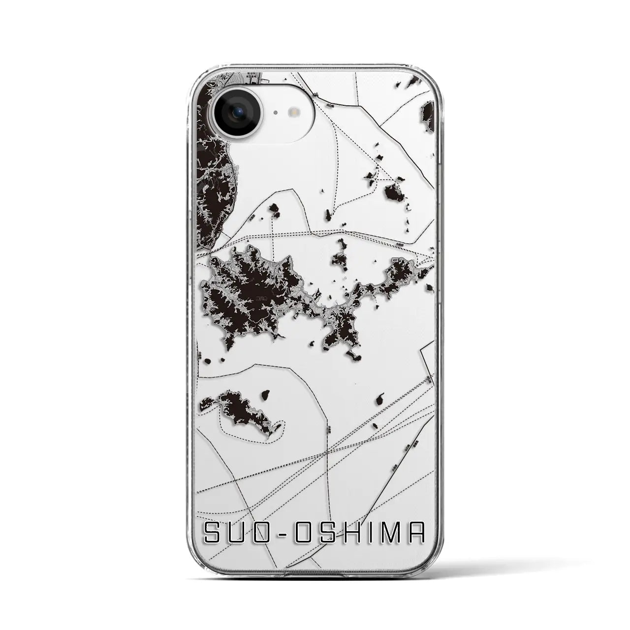 【周防大島(山口県)】地図柄iPhoneケース(クリアタイプ)