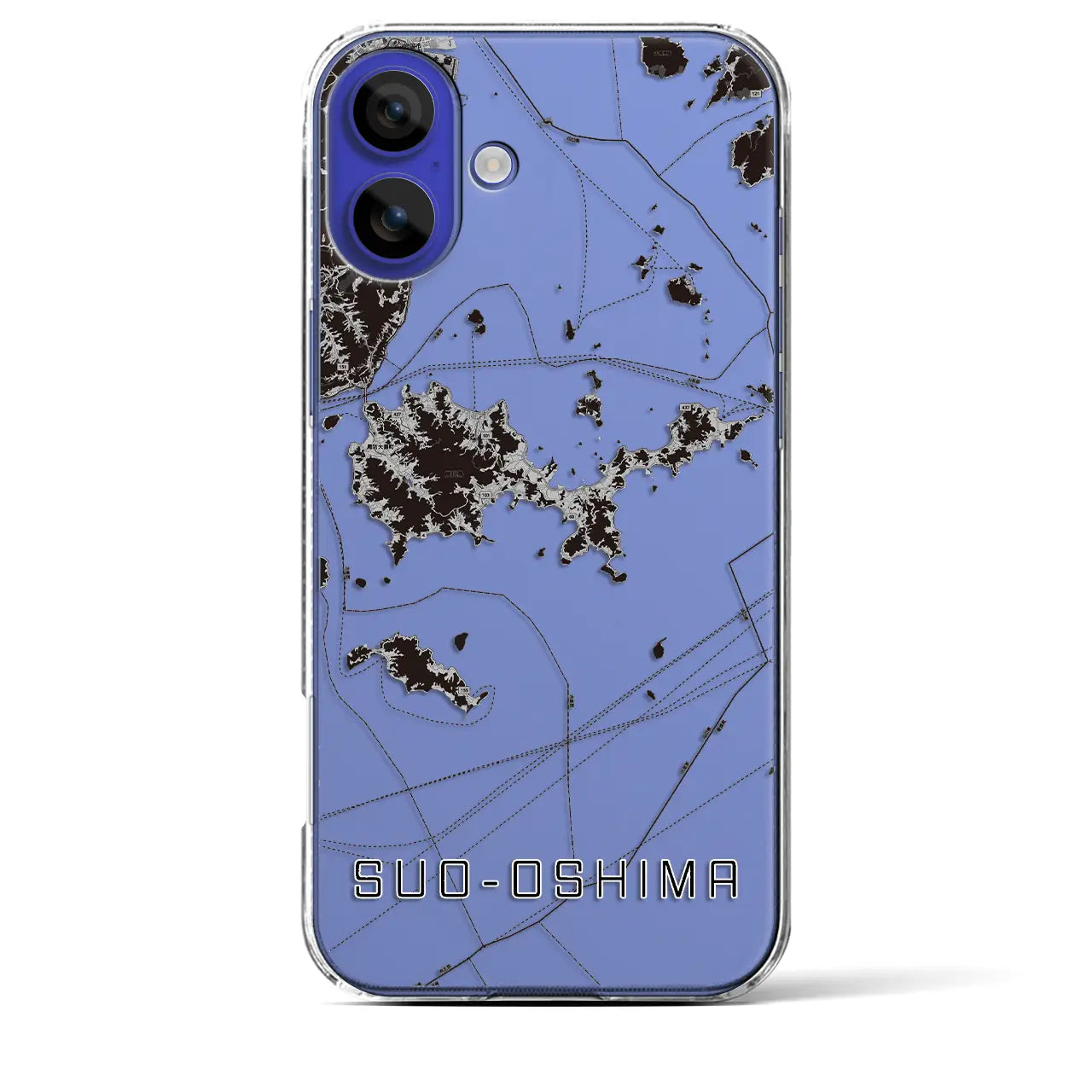 【周防大島(山口県)】地図柄iPhoneケース(クリアタイプ)