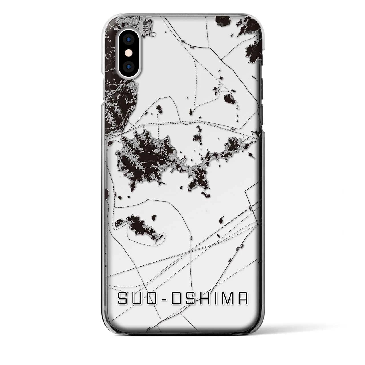 【周防大島(山口県)】地図柄iPhoneケース(クリアタイプ)