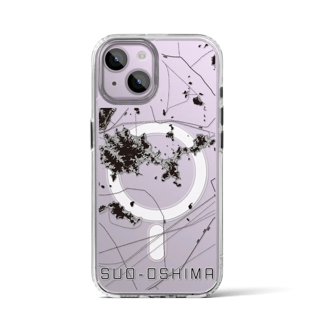 【周防大島(山口県)】地図柄iPhoneケース(MagSafeタイプ)