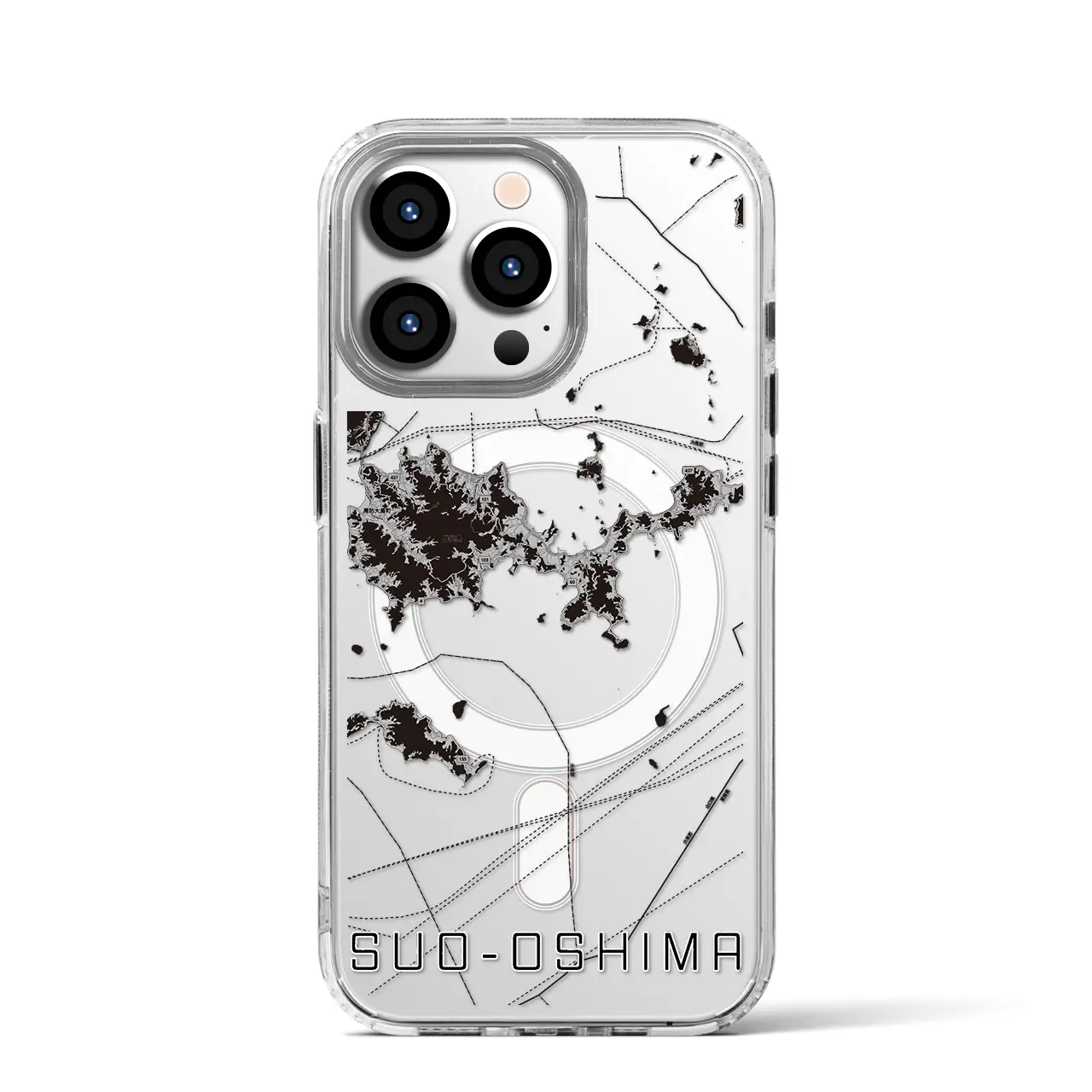 【周防大島(山口県)】地図柄iPhoneケース(MagSafeタイプ)