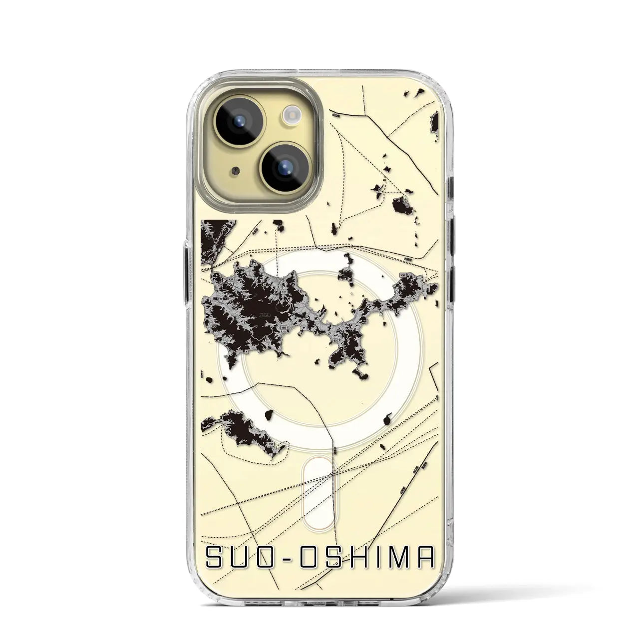 【周防大島(山口県)】地図柄iPhoneケース(MagSafeタイプ)