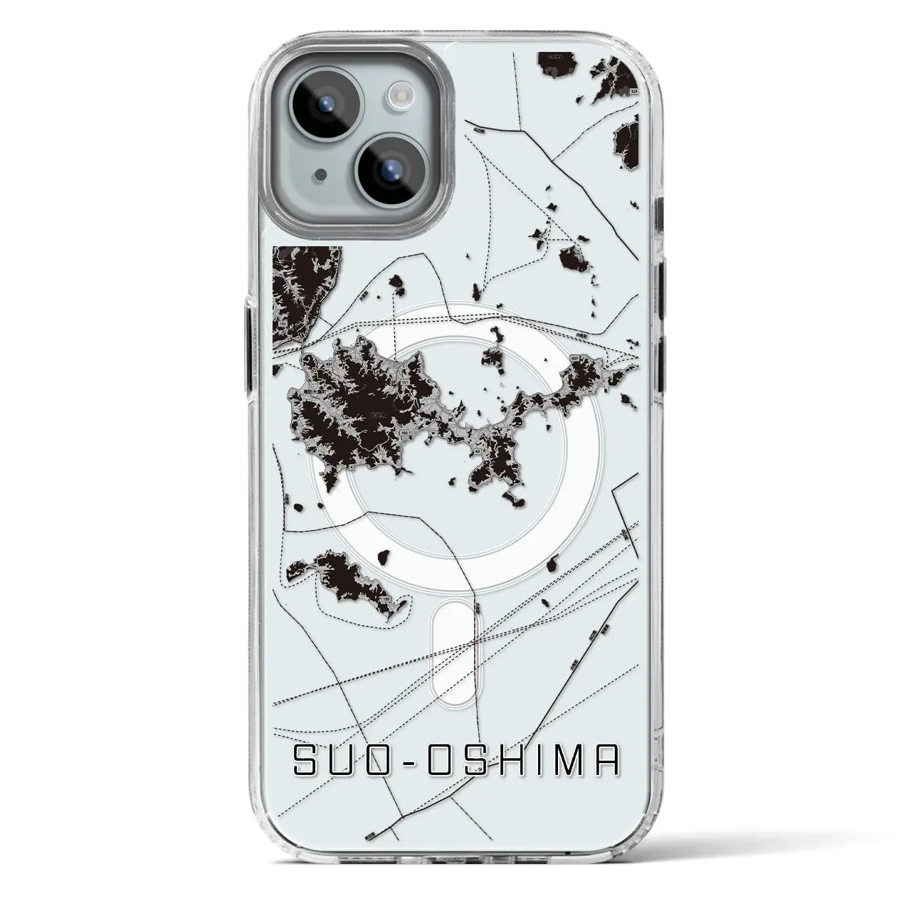 【周防大島(山口県)】地図柄iPhoneケース(MagSafeタイプ)