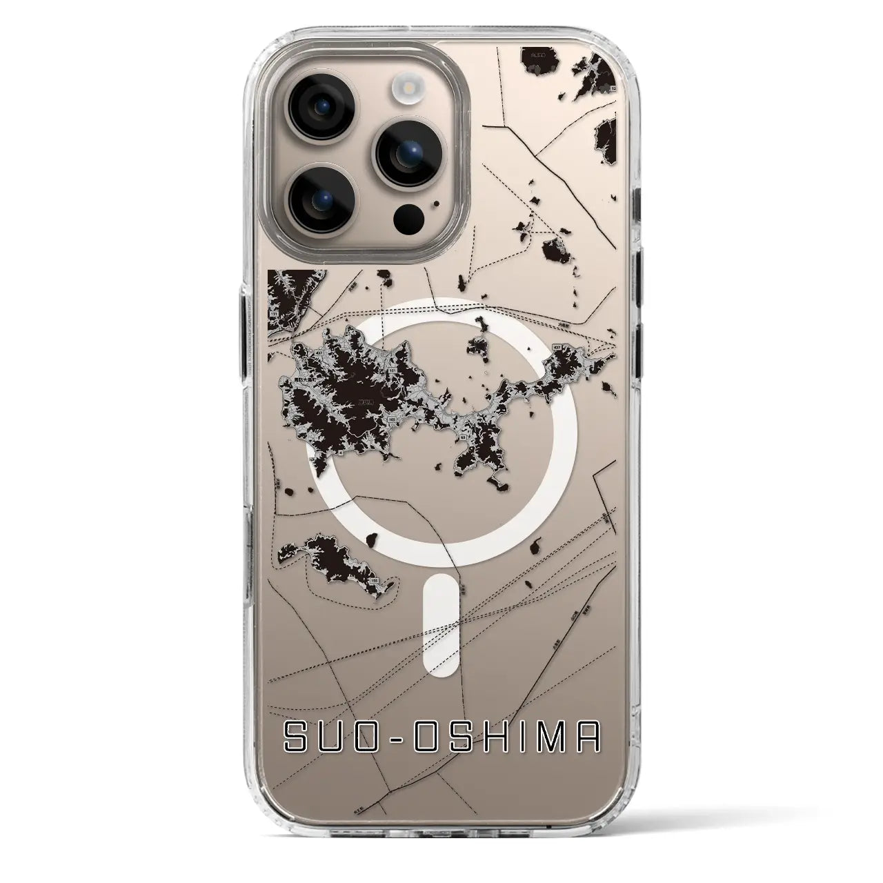 【周防大島(山口県)】地図柄iPhoneケース(MagSafeタイプ)