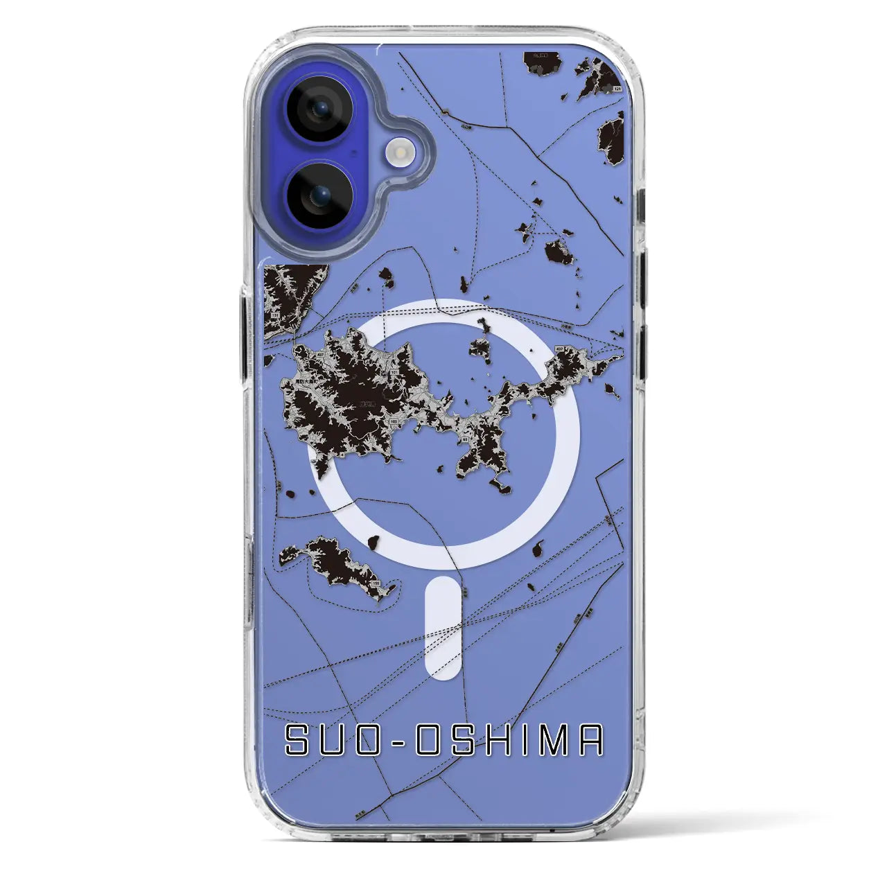 【周防大島(山口県)】地図柄iPhoneケース(MagSafeタイプ)