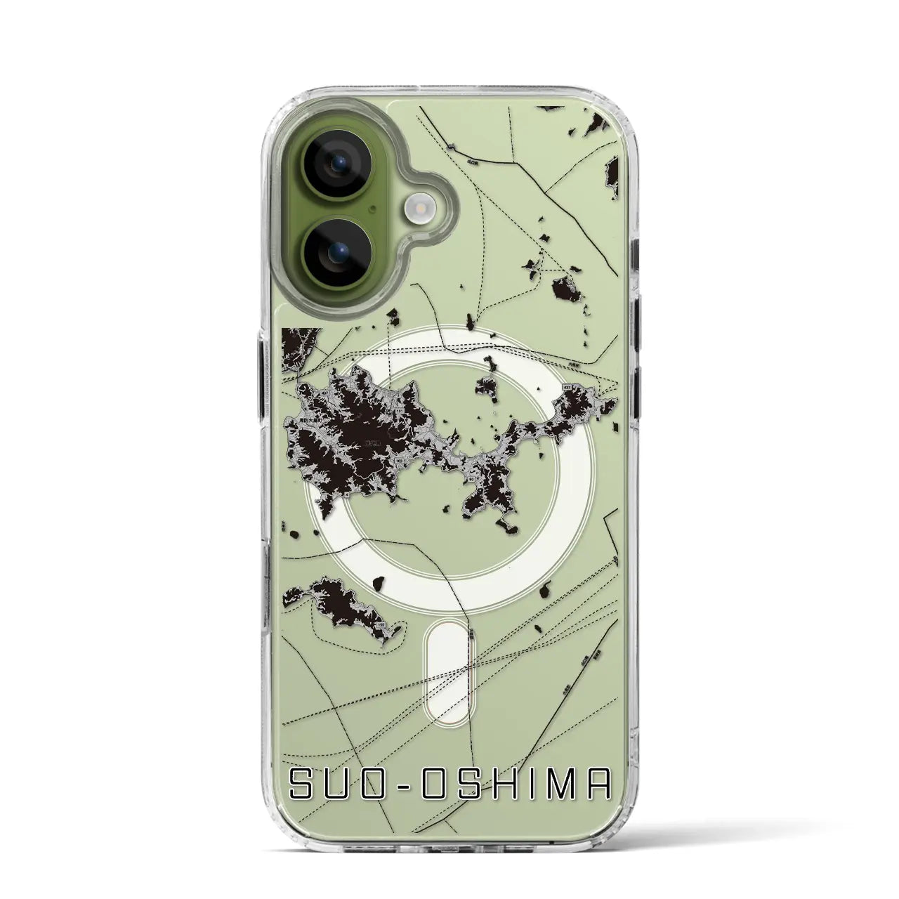 【周防大島(山口県)】地図柄iPhoneケース(MagSafeタイプ)