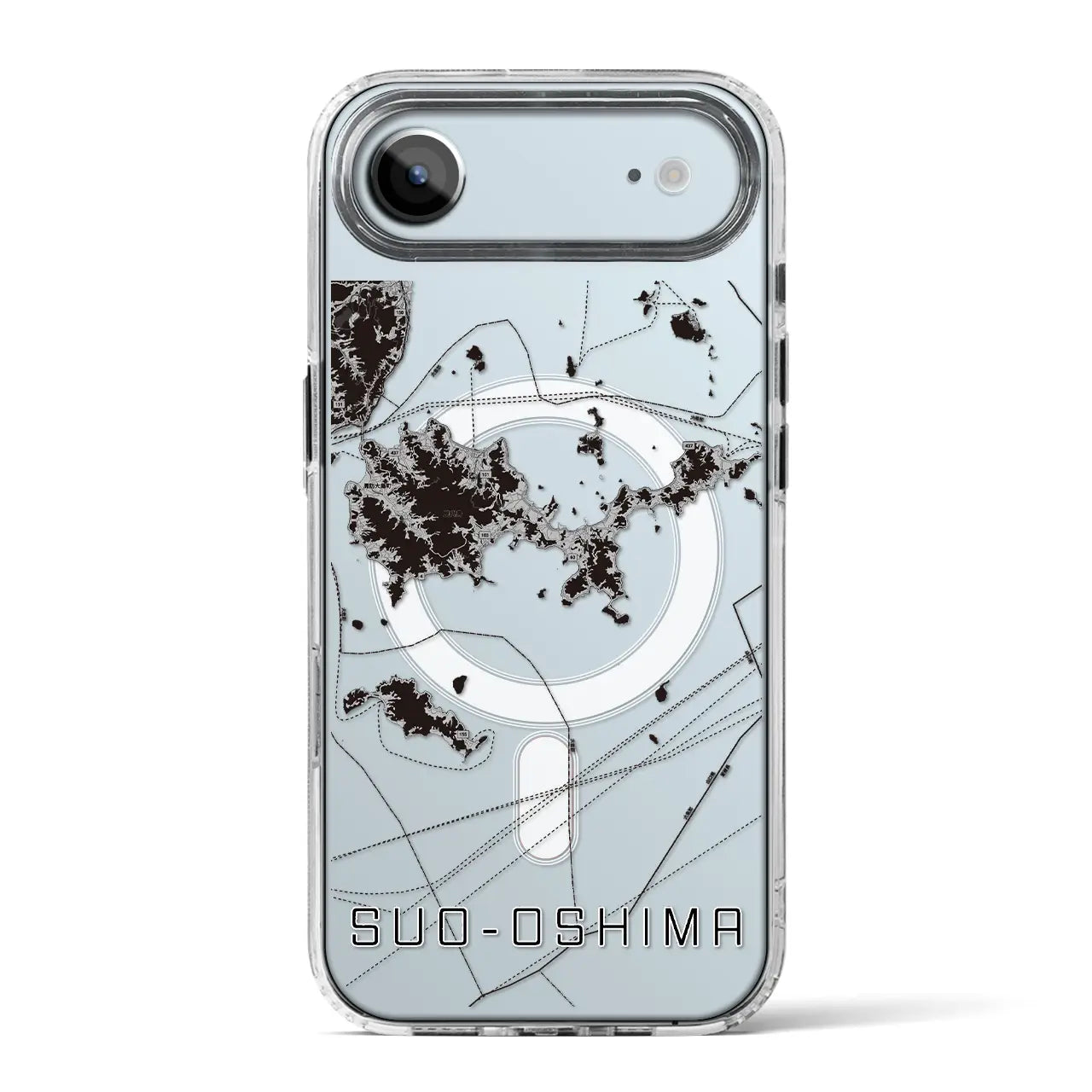 【周防大島(山口県)】地図柄iPhoneケース(MagSafeタイプ)