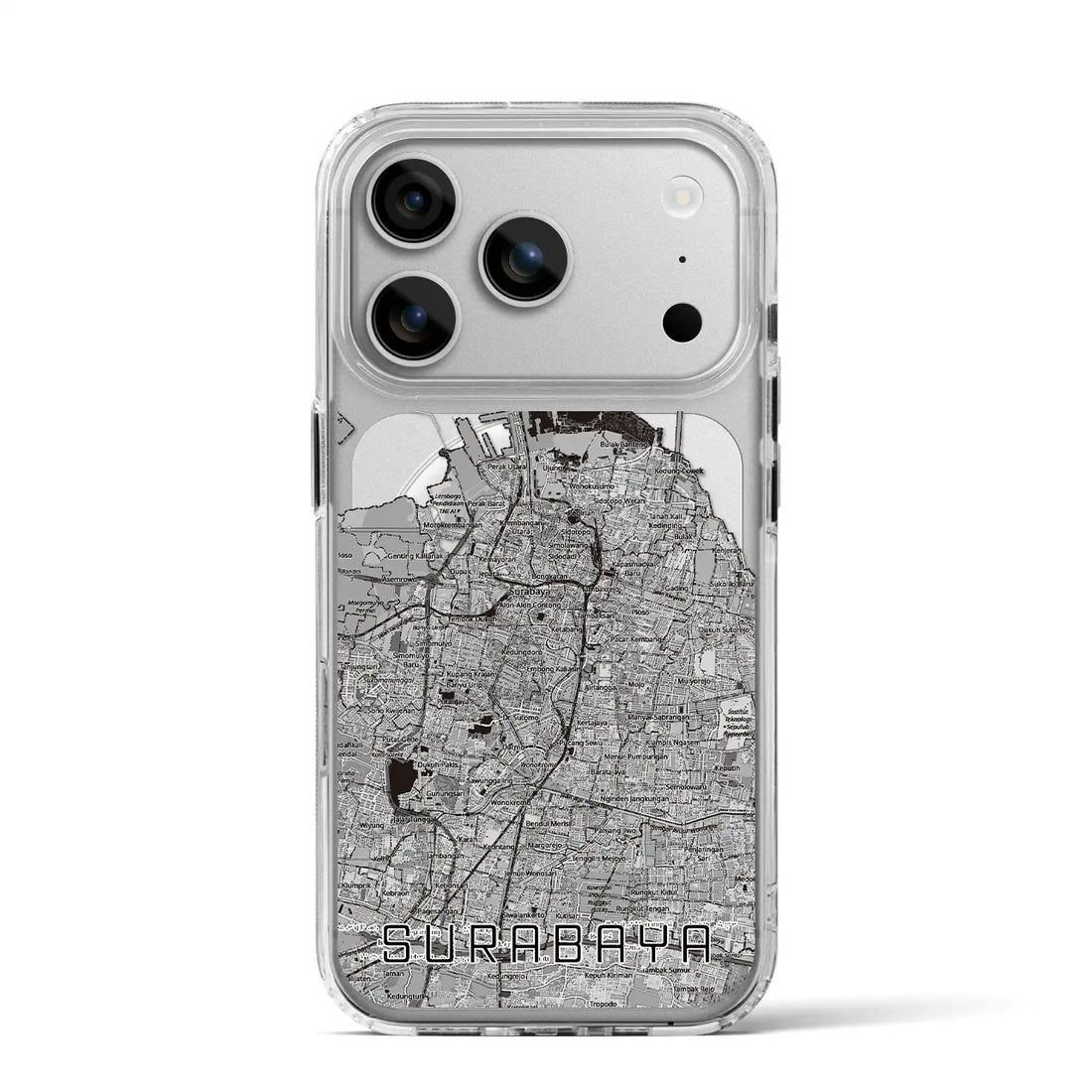 【スラバヤ(インドネシア)】地図柄iPhoneケース(MagSafeタイプ)