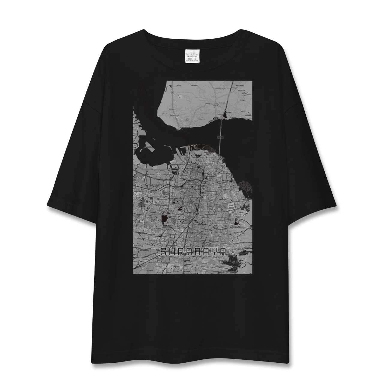【スラバヤ(インドネシア)】地図柄ビッグシルエットTシャツ
