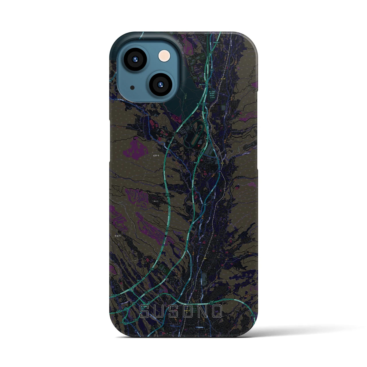 【裾野(静岡県)】地図柄iPhoneケース(バックカバータイプ)