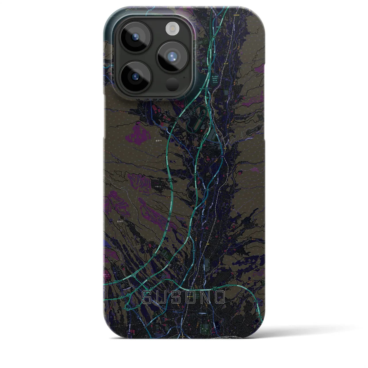 【裾野(静岡県)】地図柄iPhoneケース(バックカバータイプ)