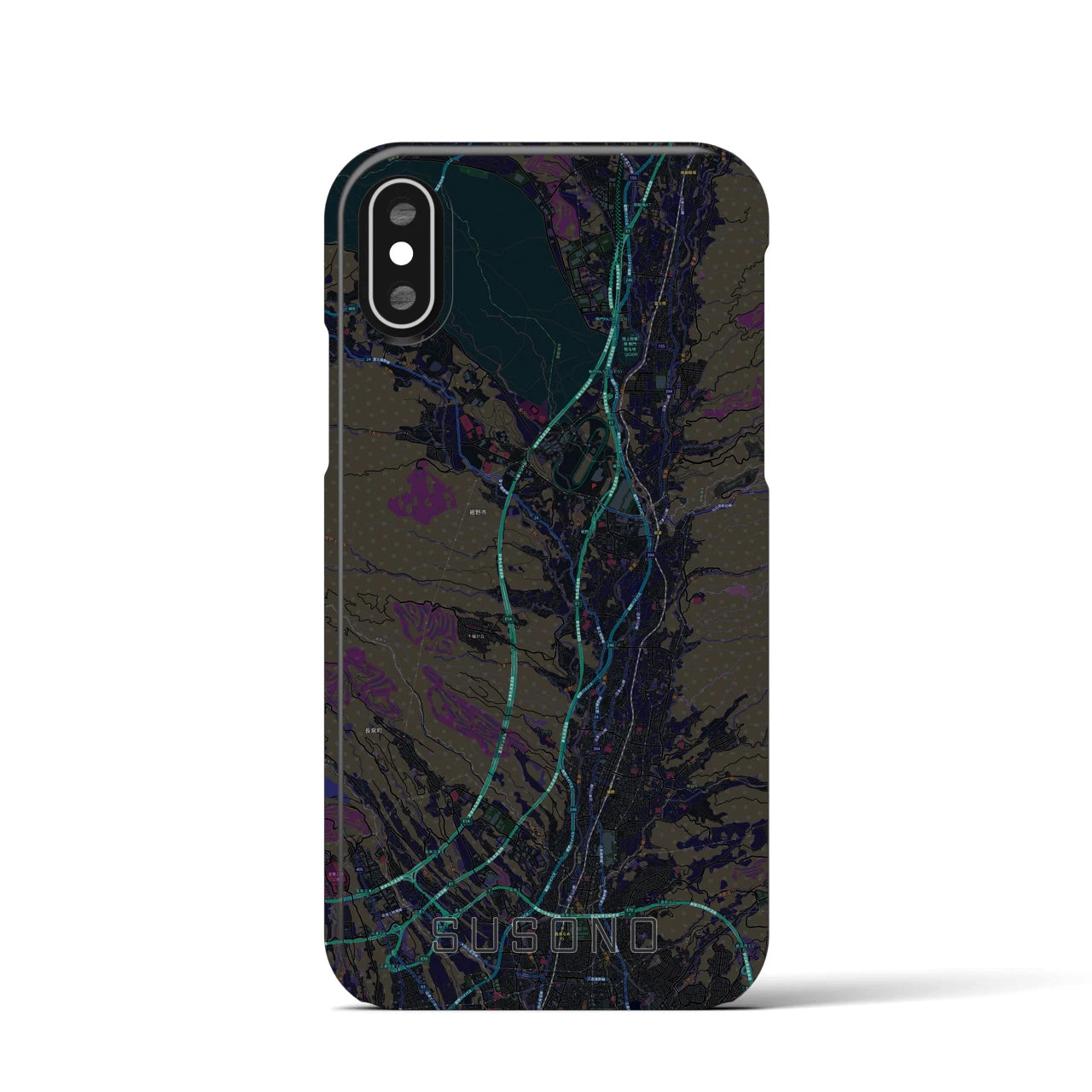 【裾野(静岡県)】地図柄iPhoneケース(バックカバータイプ)