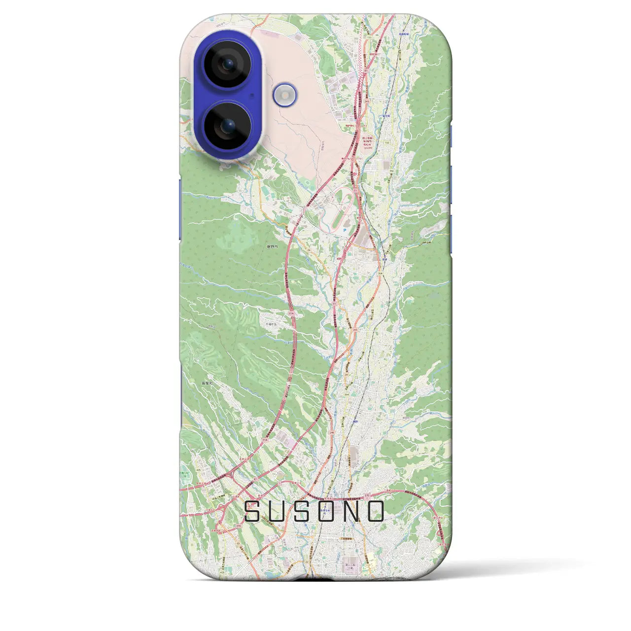 【裾野(静岡県)】地図柄iPhoneケース(バックカバータイプ)ナチュラル・iPhone 16 Pro Max 用