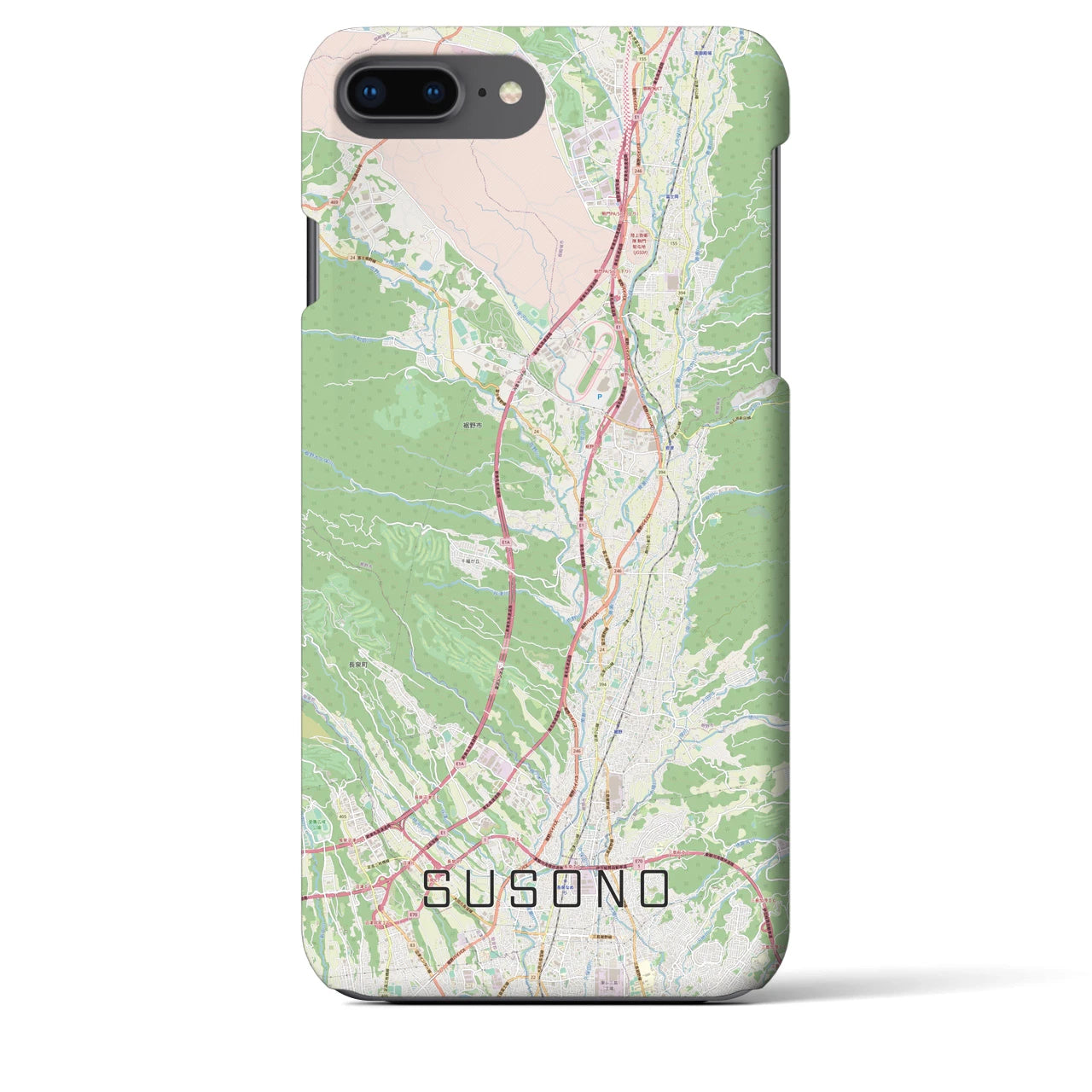 【裾野(静岡県)】地図柄iPhoneケース(バックカバータイプ)