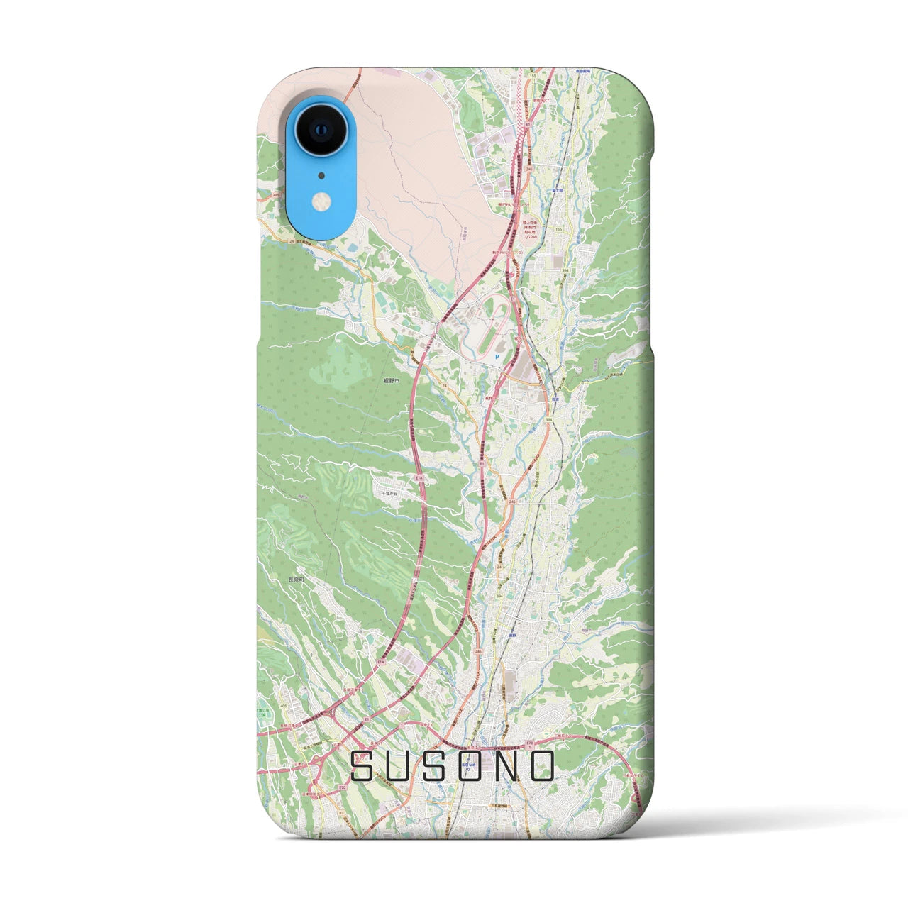 【裾野(静岡県)】地図柄iPhoneケース(バックカバータイプ)