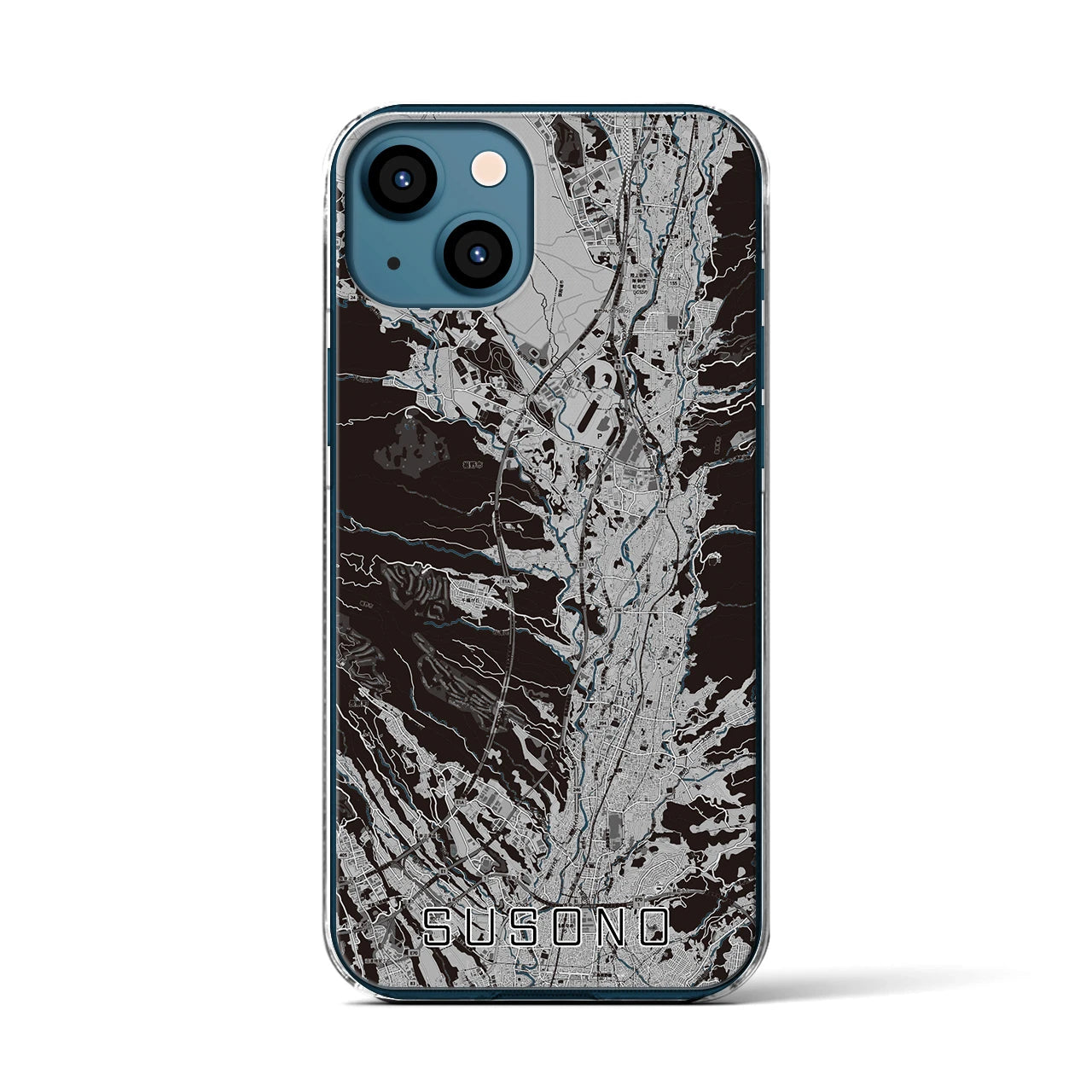 【裾野(静岡県)】地図柄iPhoneケース(クリアタイプ)